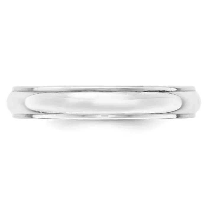 Rings Goldia Solid 10K White Gold 4mm Half Round with Edge MensWomens Wedding Band Ring Size 8 Rings Goldia Solid 10K White Gold 4mm Half Round with Edge MensWomens Wedding Band Ring Size 8