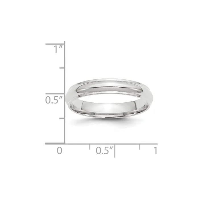 Rings Goldia Solid 10K White Gold 4mm Half Round with Edge MensWomens Wedding Band Ring Size 8 Rings Goldia Solid 10K White Gold 4mm Half Round with Edge MensWomens Wedding Band Ring Size 8