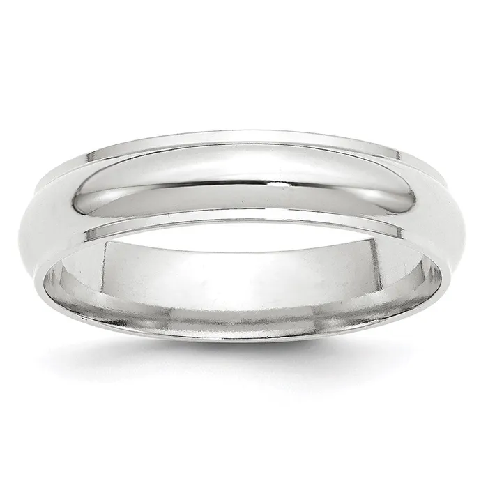 Rings Goldia Solid 10K White Gold 5mm Half Round with Edge MensWomens Wedding Band Ring Size 65 Rings Goldia Solid 10K White Gold 5mm Half Round with Edge MensWomens Wedding Band Ring Size 65