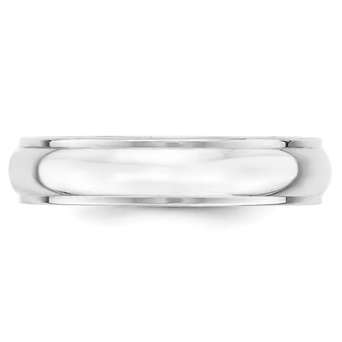 Rings Goldia Solid 10K White Gold 5mm Half Round with Edge MensWomens Wedding Band Ring Size 65 Rings Goldia Solid 10K White Gold 5mm Half Round with Edge MensWomens Wedding Band Ring Size 65