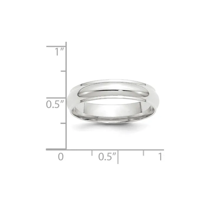 Rings Goldia Solid 10K White Gold 5mm Half Round with Edge MensWomens Wedding Band Ring Size 65 Rings Goldia Solid 10K White Gold 5mm Half Round with Edge MensWomens Wedding Band Ring Size 65