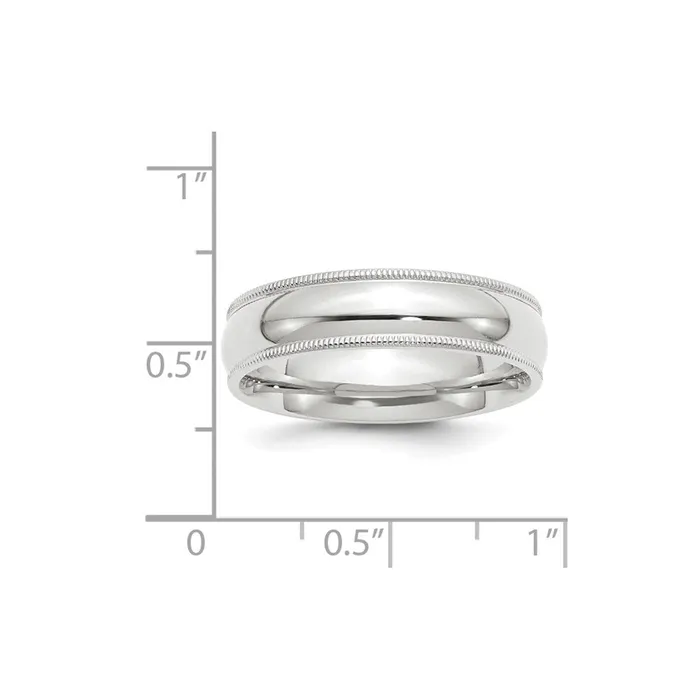 Rings Goldia Solid 10K White Gold 6mm Milgrain Comfort Fit MensWomens Wedding Band Ring Size 135 Rings Goldia Solid 10K White Gold 6mm Milgrain Comfort Fit MensWomens Wedding Band Ring Size 135