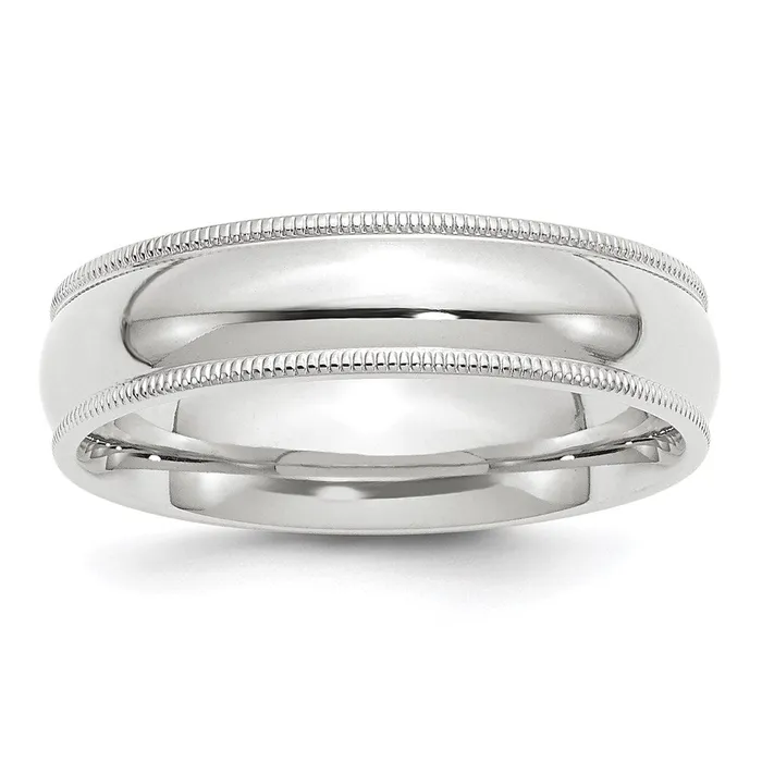 Rings Goldia Solid 10K White Gold 6mm Milgrain Comfort Fit MensWomens Wedding Band Ring Size 5 Rings Goldia Solid 10K White Gold 6mm Milgrain Comfort Fit MensWomens Wedding Band Ring Size 5