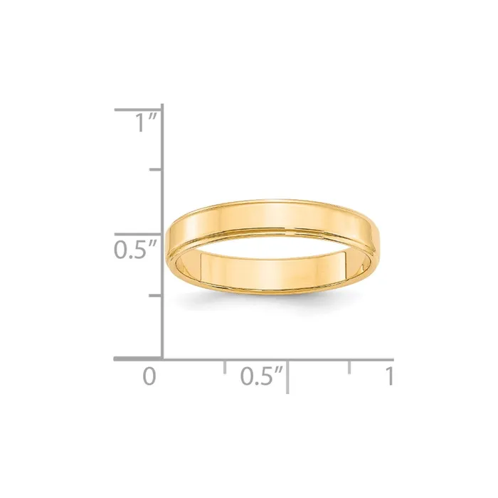 Rings Goldia Solid 10K Yellow Gold 4mm Flat with Step Edge MensWomens Wedding Band Ring Size 115 Rings Goldia Solid 10K Yellow Gold 4mm Flat with Step Edge MensWomens Wedding Band Ring Size 115