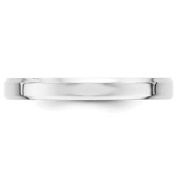 Rings Goldia Solid 14K White Gold 3mm Bevel Edge Comfort Fit MensWomens Wedding Band Ring Size 65 Rings Goldia Solid 14K White Gold 3mm Bevel Edge Comfort Fit MensWomens Wedding Band Ring Size 65