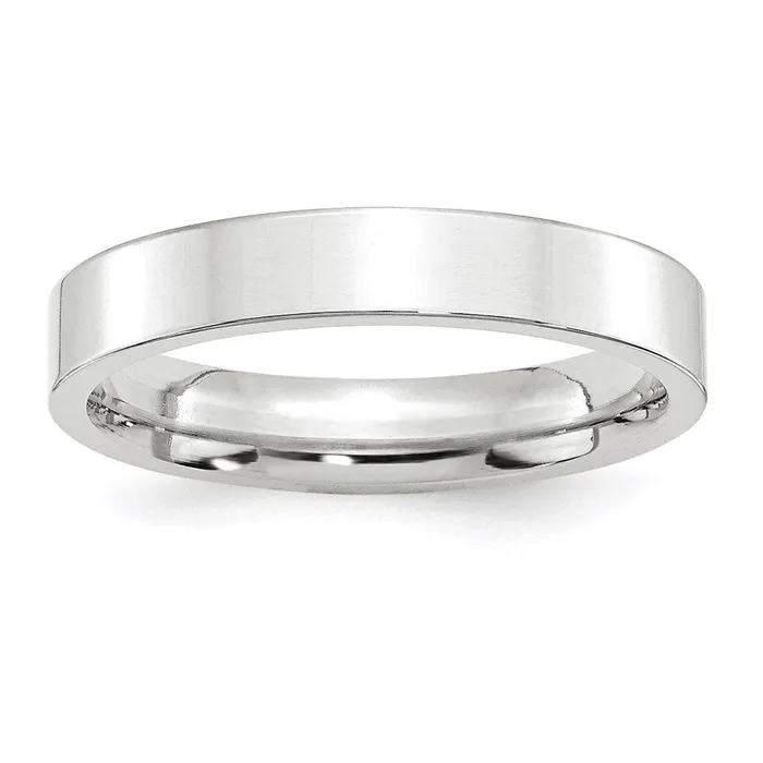 Rings Goldia Solid 14K White Gold 4mm Standard Flat Comfort Fit MensWomens Wedding Band Ring Size 125 Rings Goldia Solid 14K White Gold 4mm Standard Flat Comfort Fit MensWomens Wedding Band Ring Size 125