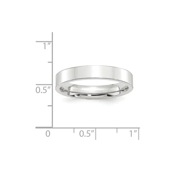Rings Goldia Solid 14K White Gold 4mm Standard Flat Comfort Fit MensWomens Wedding Band Ring Size 125 Rings Goldia Solid 14K White Gold 4mm Standard Flat Comfort Fit MensWomens Wedding Band Ring Size 125