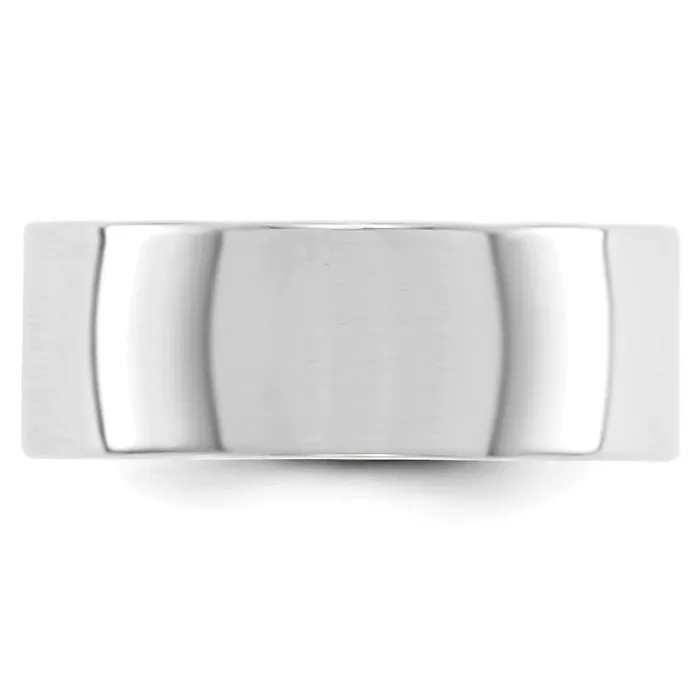 Rings Goldia Solid 14K White Gold 8mm Light Weight Flat MensWomens Wedding Band Ring Size 4 Rings Goldia Solid 14K White Gold 8mm Light Weight Flat MensWomens Wedding Band Ring Size 4