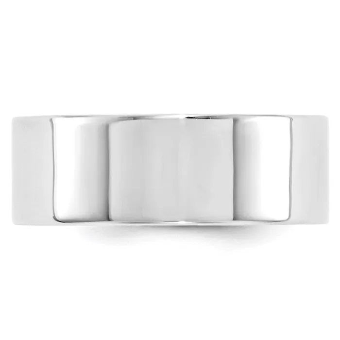 Rings Goldia Solid 14K White Gold 8mm Standard Flat Comfort Fit MensWomens Wedding Band Ring Size 8 Rings Goldia Solid 14K White Gold 8mm Standard Flat Comfort Fit MensWomens Wedding Band Ring Size 8