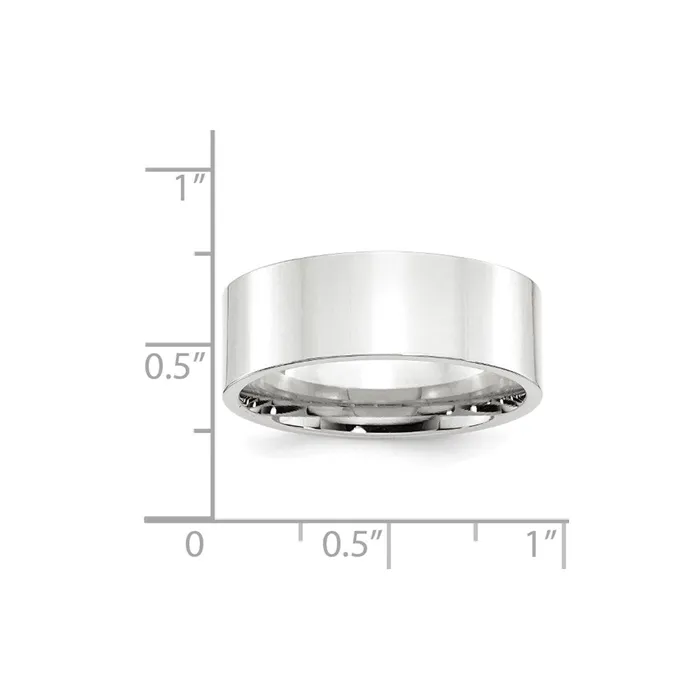 Rings Goldia Solid 14K White Gold 8mm Standard Flat Comfort Fit MensWomens Wedding Band Ring Size 8 Rings Goldia Solid 14K White Gold 8mm Standard Flat Comfort Fit MensWomens Wedding Band Ring Size 8