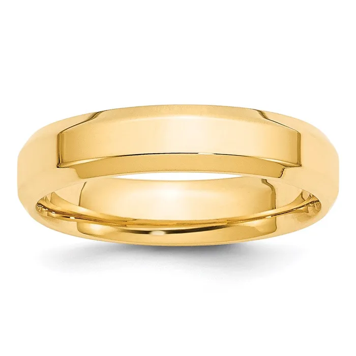 Rings Goldia Solid 14K Yellow Gold 5mm Bevel Edge Comfort Fit MensWomens Wedding Band Ring Size 12 Rings Goldia Solid 14K Yellow Gold 5mm Bevel Edge Comfort Fit MensWomens Wedding Band Ring Size 12