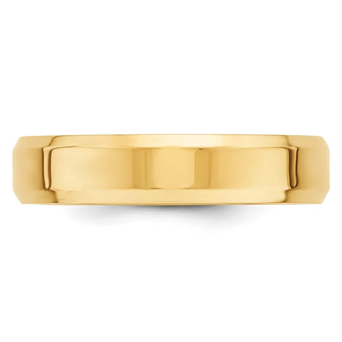 Rings Goldia Solid 14K Yellow Gold 5mm Bevel Edge Comfort Fit MensWomens Wedding Band Ring Size 12 Rings Goldia Solid 14K Yellow Gold 5mm Bevel Edge Comfort Fit MensWomens Wedding Band Ring Size 12