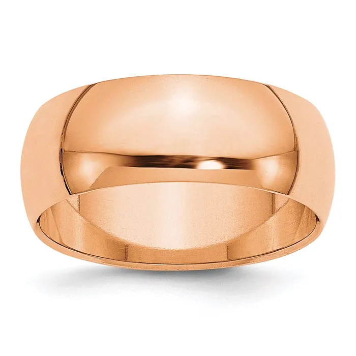 Rings Goldia Solid 14K Yellow Gold Rose Gold 8mm HalfRound Wedding MensWomens Wedding Band Ring Size 115 Rings Goldia Solid 14K Yellow Gold Rose Gold 8mm HalfRound Wedding MensWomens Wedding Band Ring Size 115