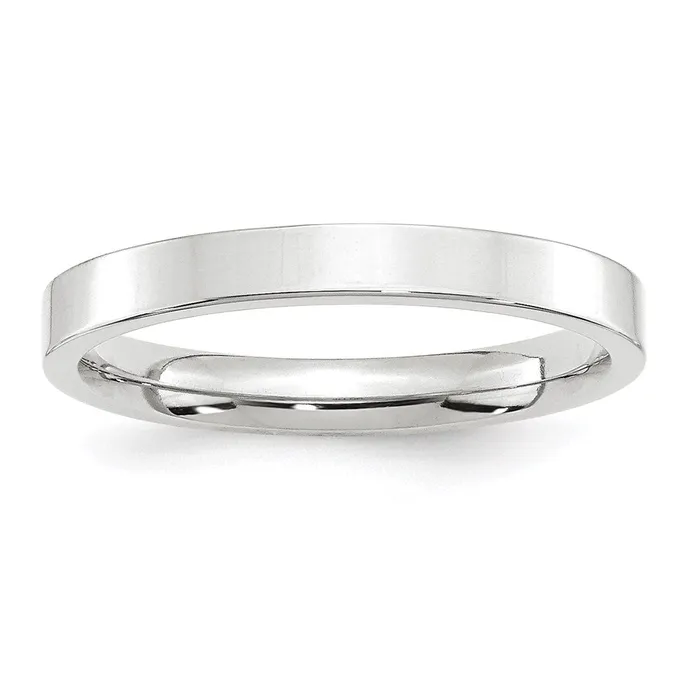 Rings Goldia Solid 18K White Gold 3mm Standard Flat Comfort Fit MensWomens Wedding Band Ring Size 7 Rings Goldia Solid 18K White Gold 3mm Standard Flat Comfort Fit MensWomens Wedding Band Ring Size 7