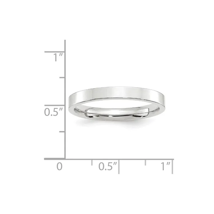 Rings Goldia Solid 18K White Gold 3mm Standard Flat Comfort Fit MensWomens Wedding Band Ring Size 7 Rings Goldia Solid 18K White Gold 3mm Standard Flat Comfort Fit MensWomens Wedding Band Ring Size 7