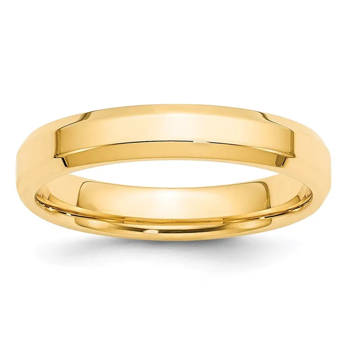 Rings Goldia Solid 18K Yellow Gold 4mm Bevel Edge Comfort Fit MensWomens Wedding Band Ring Size 6 Rings Goldia Solid 18K Yellow Gold 4mm Bevel Edge Comfort Fit MensWomens Wedding Band Ring Size 6