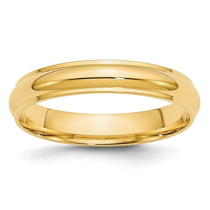 Rings Goldia Solid 18K Yellow Gold 4mm Half Round with Edge MensWomens Wedding Band Ring Size 6 Rings Goldia Solid 18K Yellow Gold 4mm Half Round with Edge MensWomens Wedding Band Ring Size 6