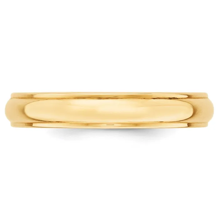 Rings Goldia Solid 18K Yellow Gold 4mm Half Round with Edge MensWomens Wedding Band Ring Size 6 Rings Goldia Solid 18K Yellow Gold 4mm Half Round with Edge MensWomens Wedding Band Ring Size 6