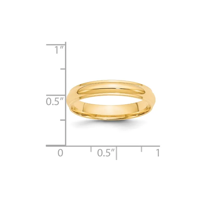 Rings Goldia Solid 18K Yellow Gold 4mm Half Round with Edge MensWomens Wedding Band Ring Size 6 Rings Goldia Solid 18K Yellow Gold 4mm Half Round with Edge MensWomens Wedding Band Ring Size 6