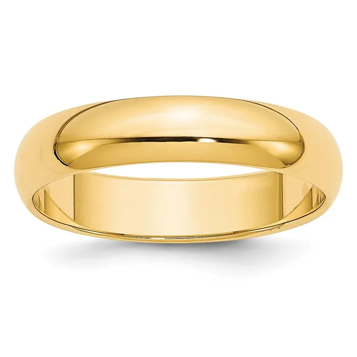 Rings Goldia Solid 18K Yellow Gold 5mm HalfRound Wedding MensWomens Wedding Band Ring Size 75 Rings Goldia Solid 18K Yellow Gold 5mm HalfRound Wedding MensWomens Wedding Band Ring Size 75