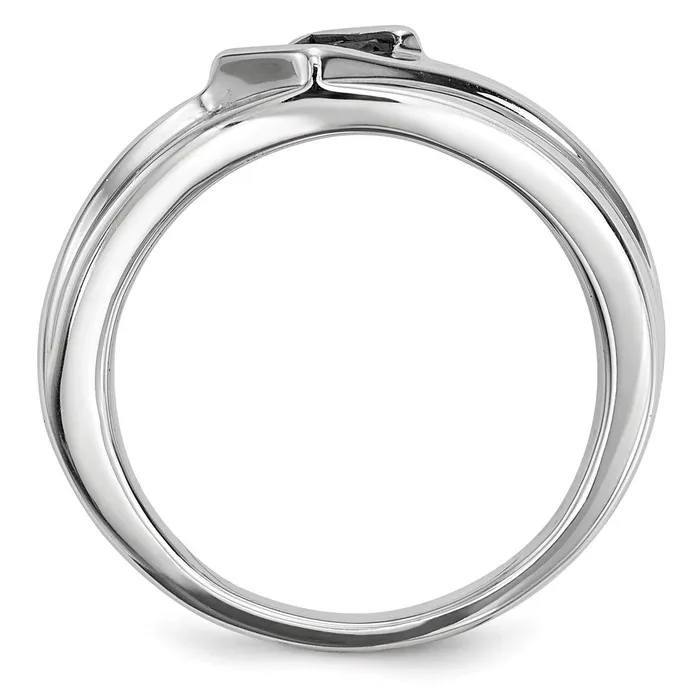 Rings Goldia Sterling Silver Black Diamond Mens Ring