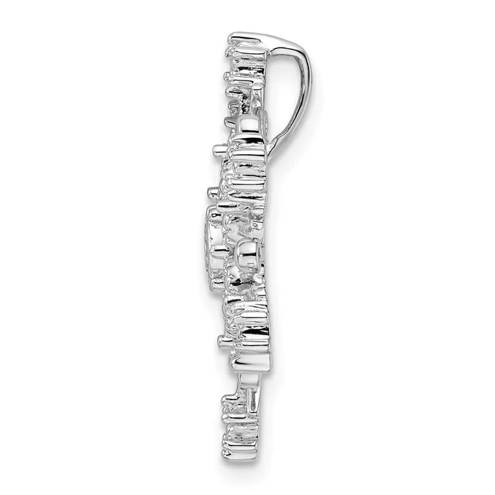 Rings Goldia Sterling Silver Rhodium Diamond Snowflake Chain Slide