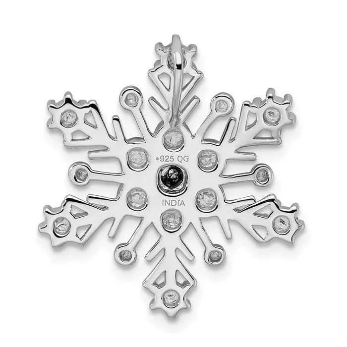 Rings Goldia Sterling Silver Rhodium Diamond Snowflake Chain Slide