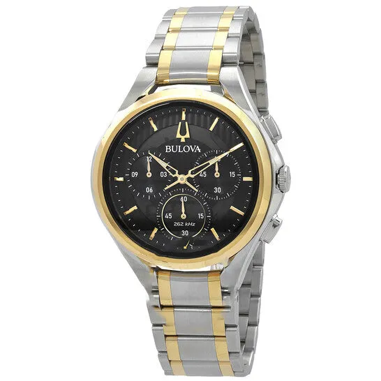 Rings JMS always Original Bulova Curv Chronograph Quartz Black Dial TwoTone Mens Watch 98A301 Rings JMS always Original Bulova Curv Chronograph Quartz Black Dial TwoTone Mens Watch 98A301