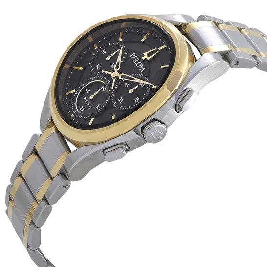 Rings JMS always Original Bulova Curv Chronograph Quartz Black Dial TwoTone Mens Watch 98A301 Rings JMS always Original Bulova Curv Chronograph Quartz Black Dial TwoTone Mens Watch 98A301