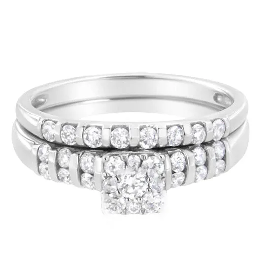Rings JMS always Original Haus of Brilliance 925 Sterling Silver 34 cttw LabGrown Diamond Engagement Ring and Band Set FG Color VS2SI1 Clarity Size 7 Rings JMS always Original Haus of Brilliance 925 Sterling Silver 34 cttw LabGrown Diamond Engagement Ring and Band Set FG Color VS2SI1 Clarity Size 7