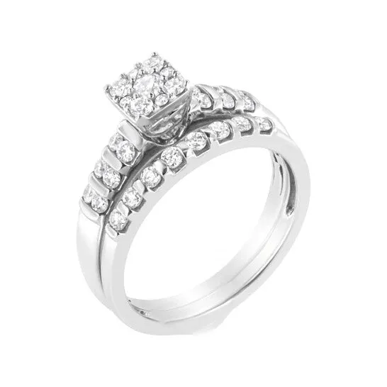 Rings JMS always Original Haus of Brilliance 925 Sterling Silver 34 cttw LabGrown Diamond Engagement Ring and Band Set FG Color VS2SI1 Clarity Size 7 Rings JMS always Original Haus of Brilliance 925 Sterling Silver 34 cttw LabGrown Diamond Engagement Ring and Band Set FG Color VS2SI1 Clarity Size 7