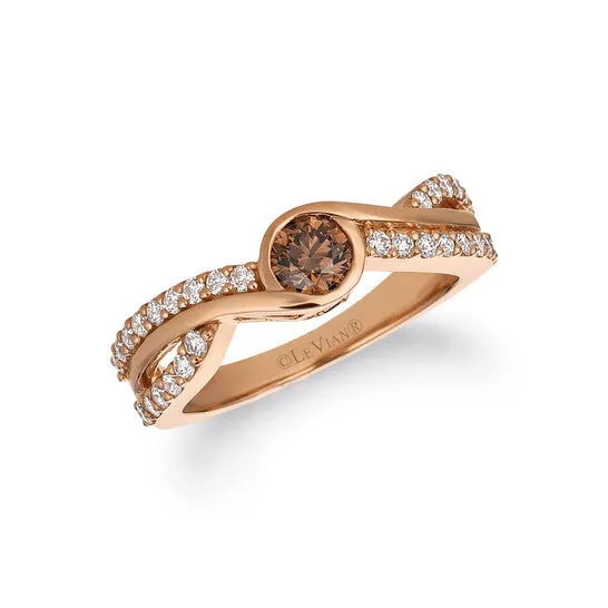 Rings JMS always Original Le Vian Chocolatier Ring Chocolate Diamonds Vanilla Diamonds set in 14K Strawberry Gold Ring Size 7 WJFP 51 Rings JMS always Original Le Vian Chocolatier Ring Chocolate Diamonds Vanilla Diamonds set in 14K Strawberry Gold Ring Size 7 WJFP 51