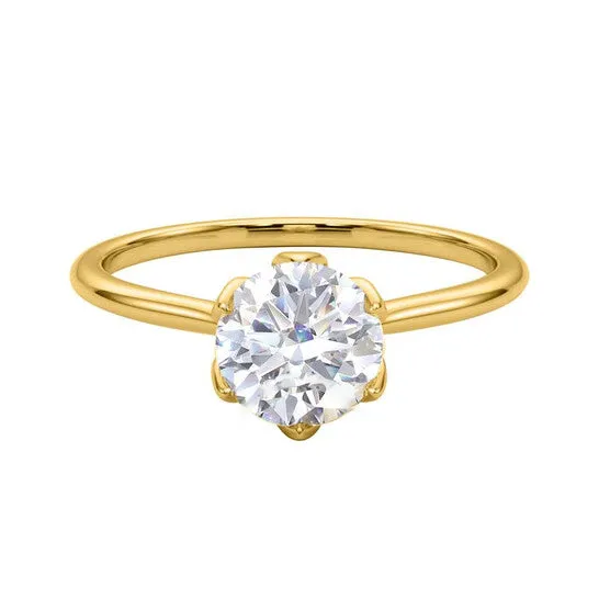 Rings JMS always Original Maulijewels 100 Carat Diamond GH VS1 Moissanite Solitaire Engagement Rings In 14K Solid Yellow Gold Rings JMS always Original Maulijewels 100 Carat Diamond GH VS1 Moissanite Solitaire Engagement Rings In 14K Solid Yellow Gold
