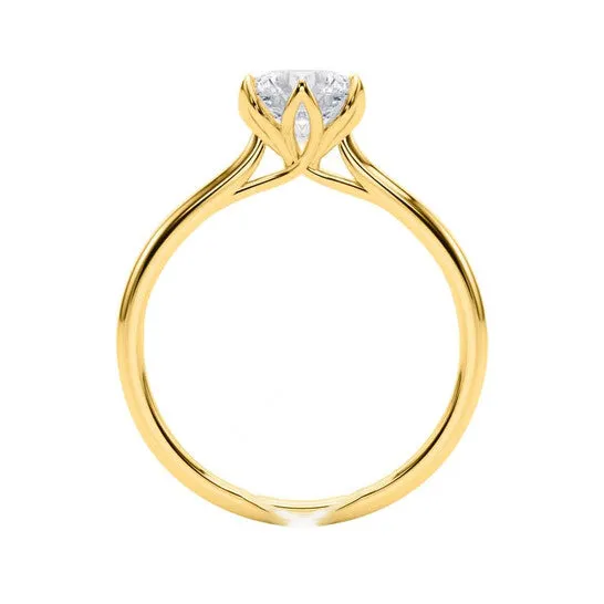 Rings JMS always Original Maulijewels 100 Carat Diamond GH VS1 Moissanite Solitaire Engagement Rings In 14K Solid Yellow Gold Rings JMS always Original Maulijewels 100 Carat Diamond GH VS1 Moissanite Solitaire Engagement Rings In 14K Solid Yellow Gold