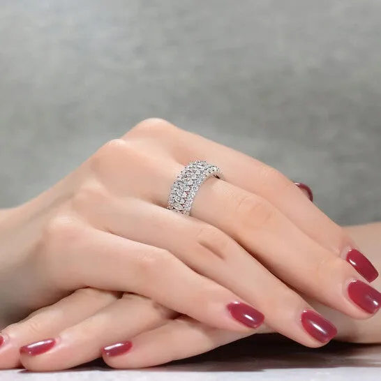 Rings JMS always Original Megan Walford Sterling Silver Round and Marquise Cubic Zirconia Eternity Ring Rings JMS always Original Megan Walford Sterling Silver Round and Marquise Cubic Zirconia Eternity Ring