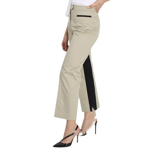 Rings JMS always Original Palm Angels Ladies Beige Straightleg Panelled Twotone Trousers Rings JMS always Original Palm Angels Ladies Beige Straightleg Panelled Twotone Trousers