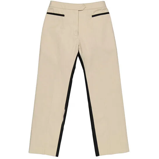Rings JMS always Original Palm Angels Ladies Beige Straightleg Panelled Twotone Trousers Rings JMS always Original Palm Angels Ladies Beige Straightleg Panelled Twotone Trousers