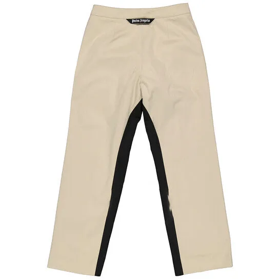 Rings JMS always Original Palm Angels Ladies Beige Straightleg Panelled Twotone Trousers Rings JMS always Original Palm Angels Ladies Beige Straightleg Panelled Twotone Trousers