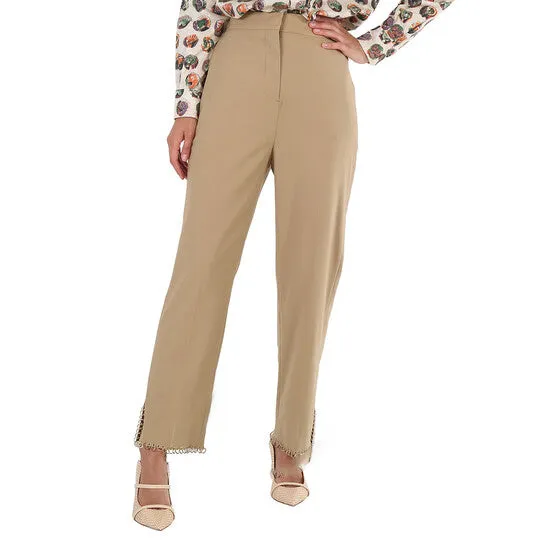 Rings Original Burberry Ladies Ringpierced Wool Trousers In Honey JMS always Rings Original Burberry Ladies Ringpierced Wool Trousers In Honey JMS always
