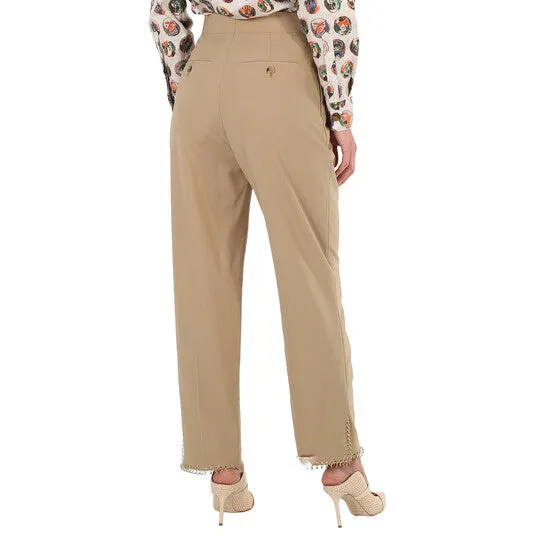 Rings Original Burberry Ladies Ringpierced Wool Trousers In Honey JMS always Rings Original Burberry Ladies Ringpierced Wool Trousers In Honey JMS always