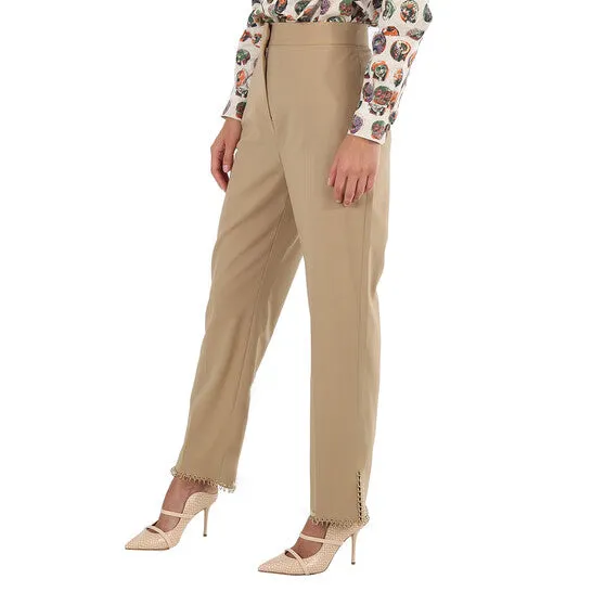 Rings Original Burberry Ladies Ringpierced Wool Trousers In Honey JMS always Rings Original Burberry Ladies Ringpierced Wool Trousers In Honey JMS always