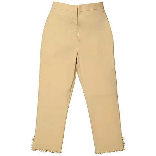 Rings Original Burberry Ladies Ringpierced Wool Trousers In Honey JMS always Rings Original Burberry Ladies Ringpierced Wool Trousers In Honey JMS always