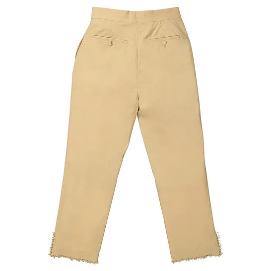 Rings Original Burberry Ladies Ringpierced Wool Trousers In Honey JMS always Rings Original Burberry Ladies Ringpierced Wool Trousers In Honey JMS always