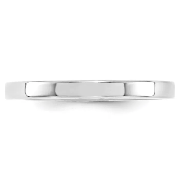 Rings Solid 10K White Gold 25mm Standard Flat Comfort Fit MensWomens Wedding Band Ring Size 7 Goldia