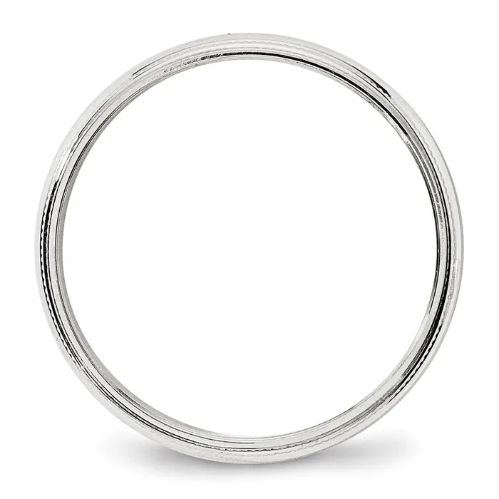 Rings Solid 10K White Gold 4mm Milgrain Half Round MensWomens Wedding Band Ring Size 14 Goldia Rings Solid 10K White Gold 4mm Milgrain Half Round MensWomens Wedding Band Ring Size 14 Goldia