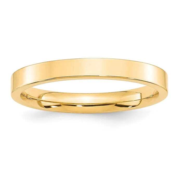 Rings Solid 10K Yellow Gold 3mm Standard Flat Comfort Fit MensWomens Wedding Band Ring Size 125 Goldia Rings Solid 10K Yellow Gold 3mm Standard Flat Comfort Fit MensWomens Wedding Band Ring Size 125 Goldia