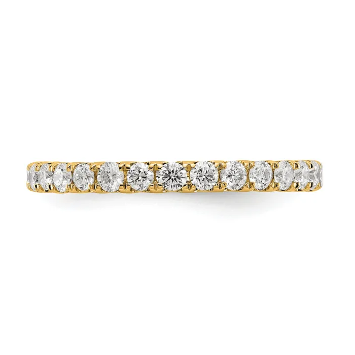 Rings Solid Real 14k Polished U Shared Prong 1ct CZ Eternity Wedding Band Ring Goldia