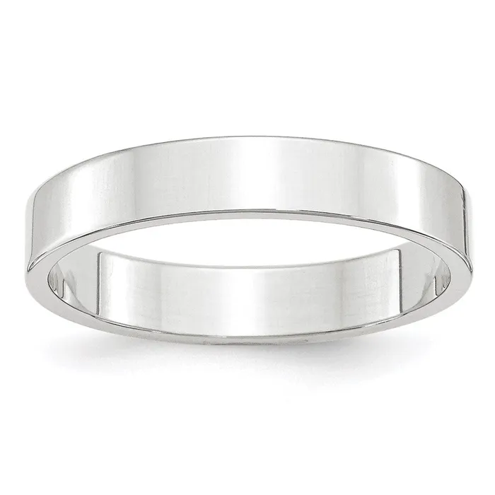 Solid 10K White Gold 4mm Light Weight Flat MensWomens Wedding Band Ring Size 13 Goldia Rings Solid 10K White Gold 4mm Light Weight Flat MensWomens Wedding Band Ring Size 13 Goldia Rings
