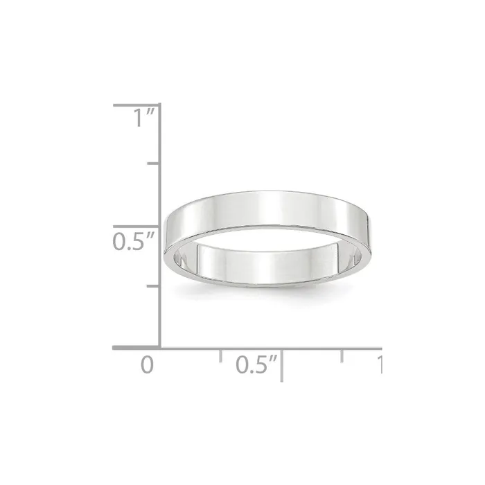 Solid 10K White Gold 4mm Light Weight Flat MensWomens Wedding Band Ring Size 13 Goldia Rings Solid 10K White Gold 4mm Light Weight Flat MensWomens Wedding Band Ring Size 13 Goldia Rings