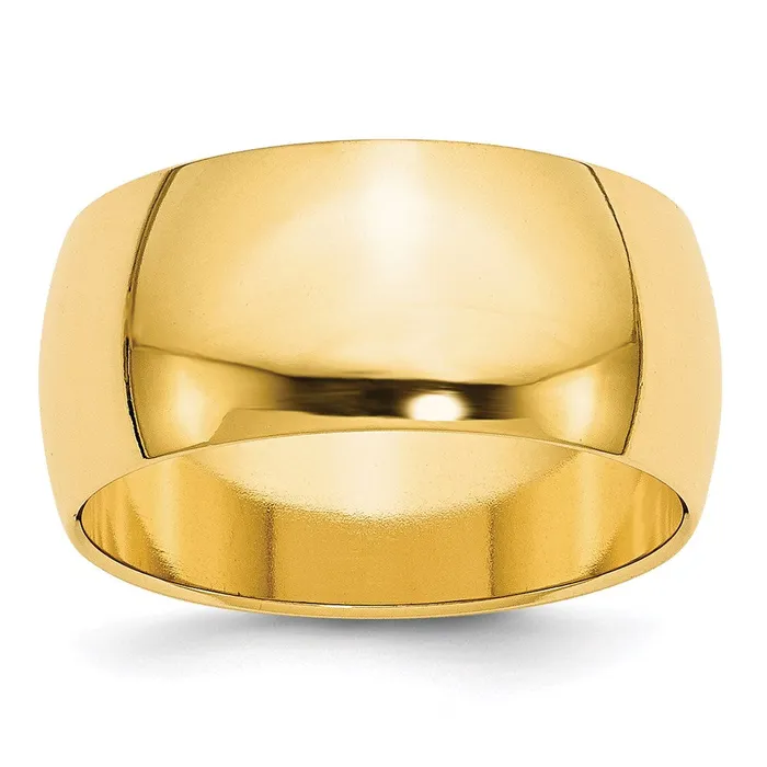 Solid 10K Yellow Gold 10mm Half Round MensWomens Wedding Band Ring Size 6 Goldia Rings Solid 10K Yellow Gold 10mm Half Round MensWomens Wedding Band Ring Size 6 Goldia Rings